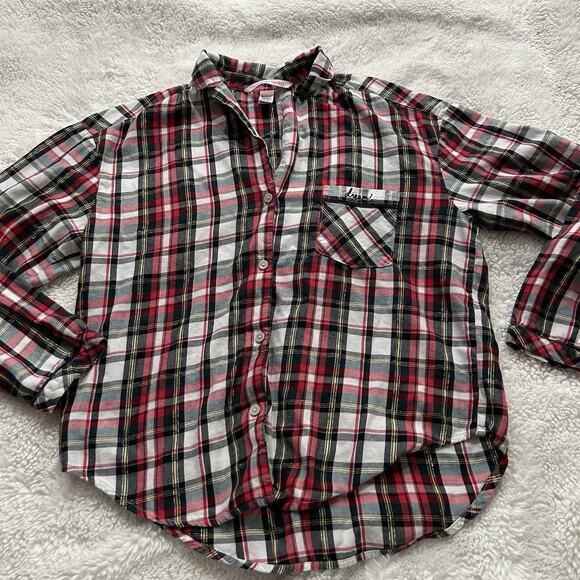 Victoria's Secret Red and Black Plaid Robe - Picture 2 of 7